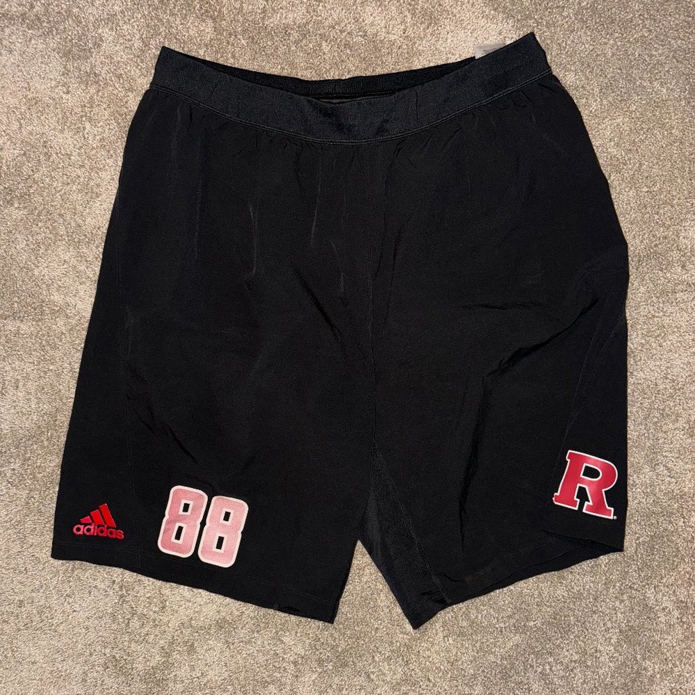 Adidas Rutgers Football Black Shorts XL #88